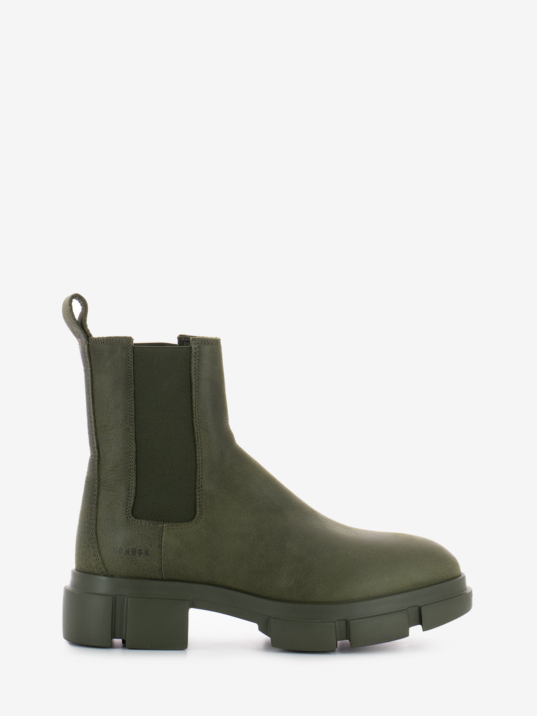 Green nubuck ankle boots