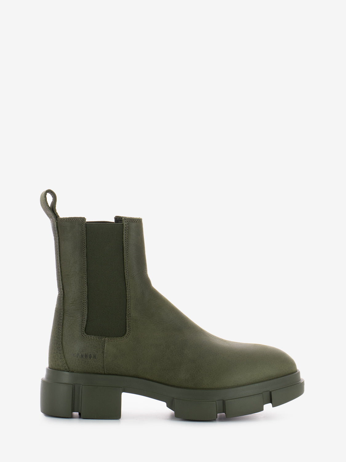 Green nubuck ankle boots