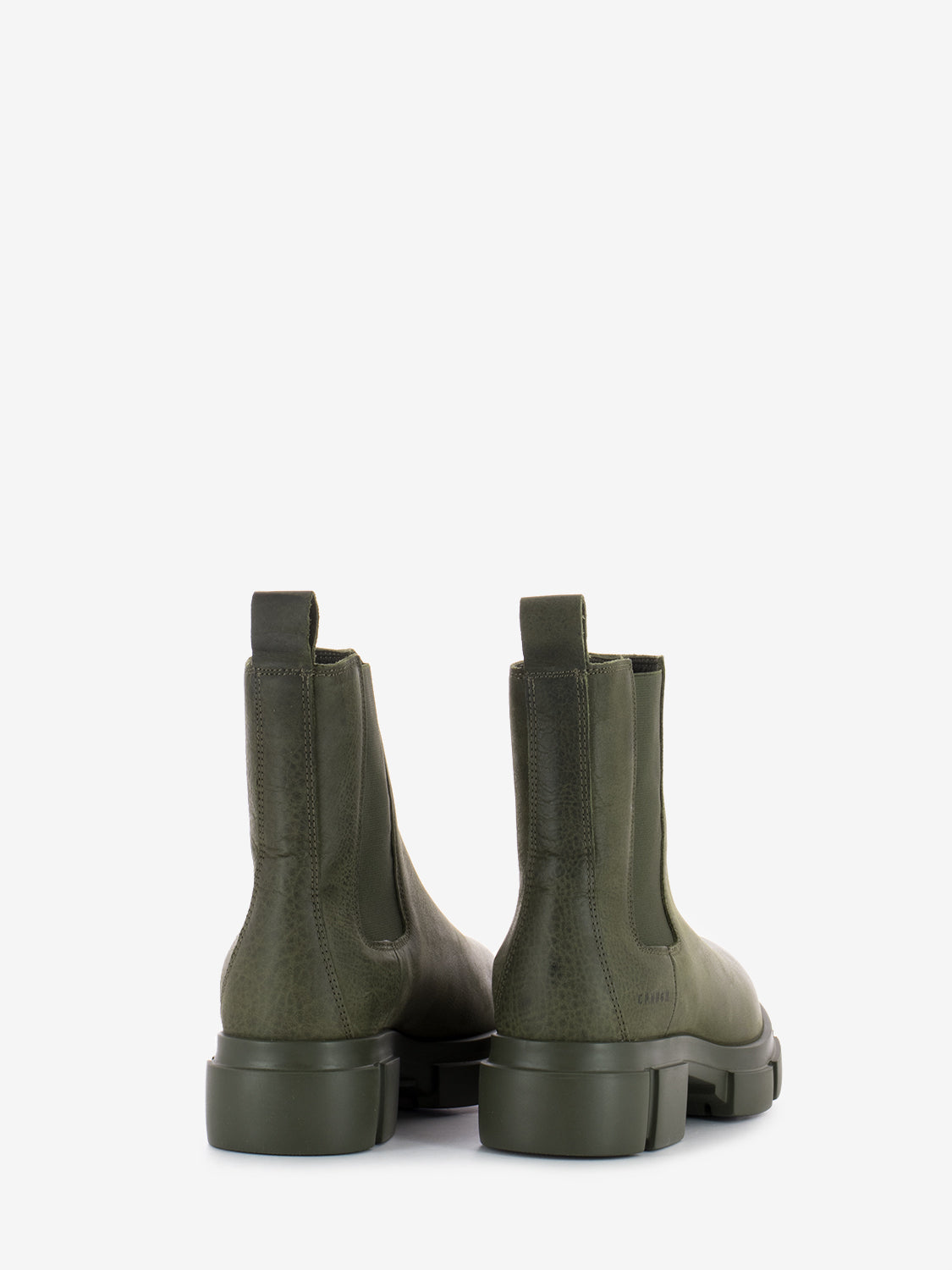 Green nubuck ankle boots