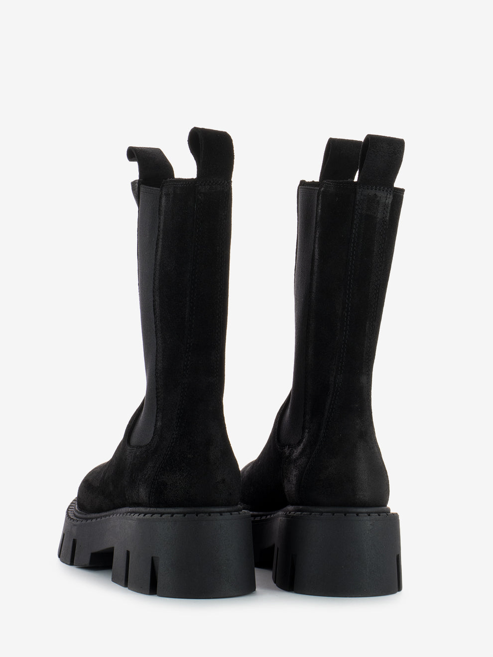 Tronchetto alto suede nero