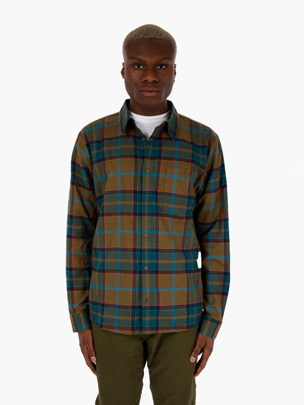 Camicia in flanella Quedo oak / green