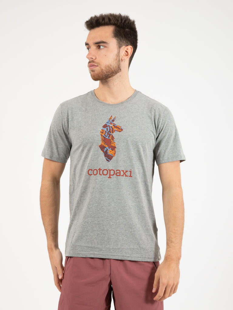 COTOPAXI - T-shirt Altitude Llama organic heather grey