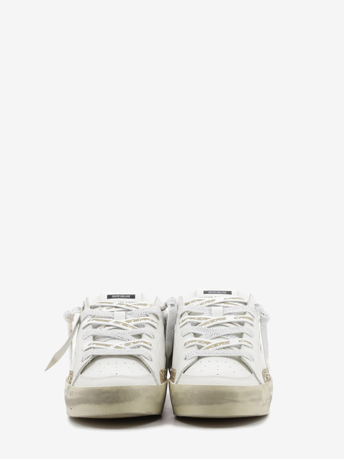 SK8 Deluxe bianco con glitter oro