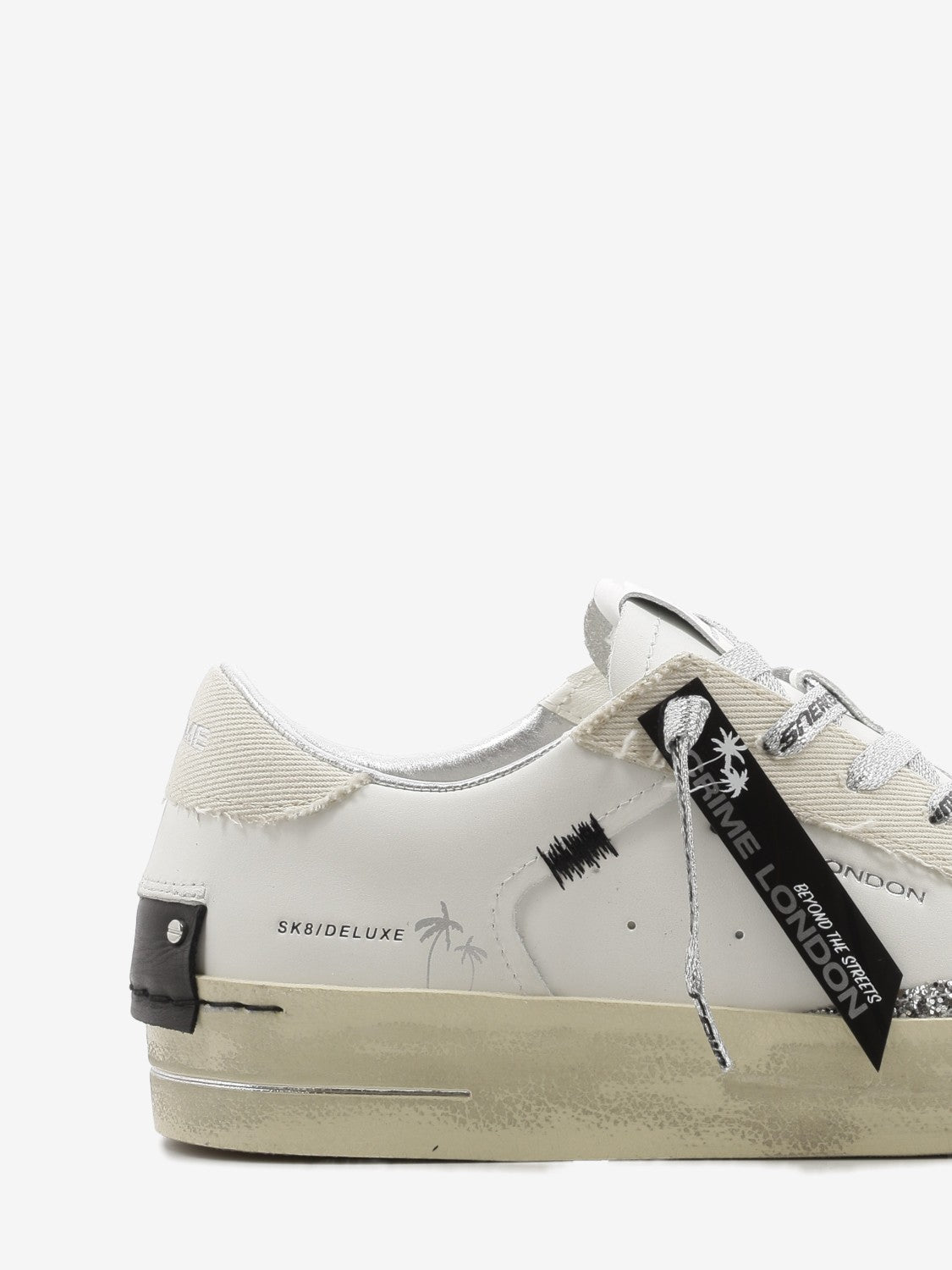 SK8 Deluxe con inserti in canvas bianco