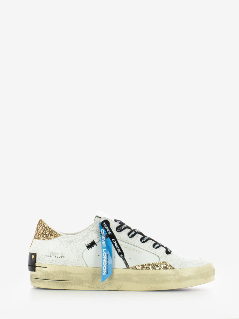 SK8 Deluxe white e glitter