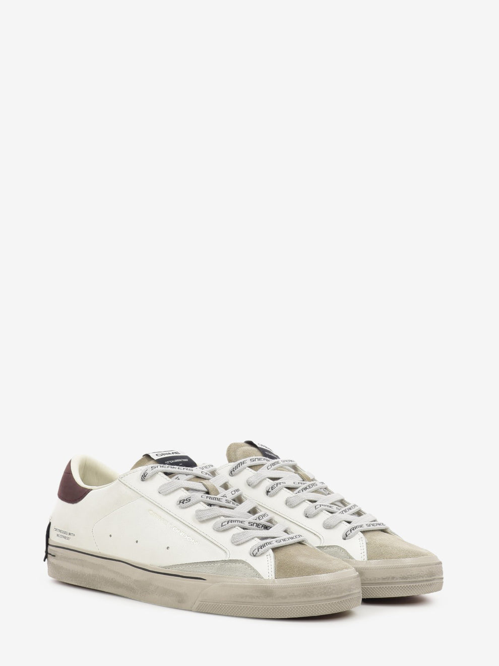 Sneakers Distressed 2.0 white / marrone