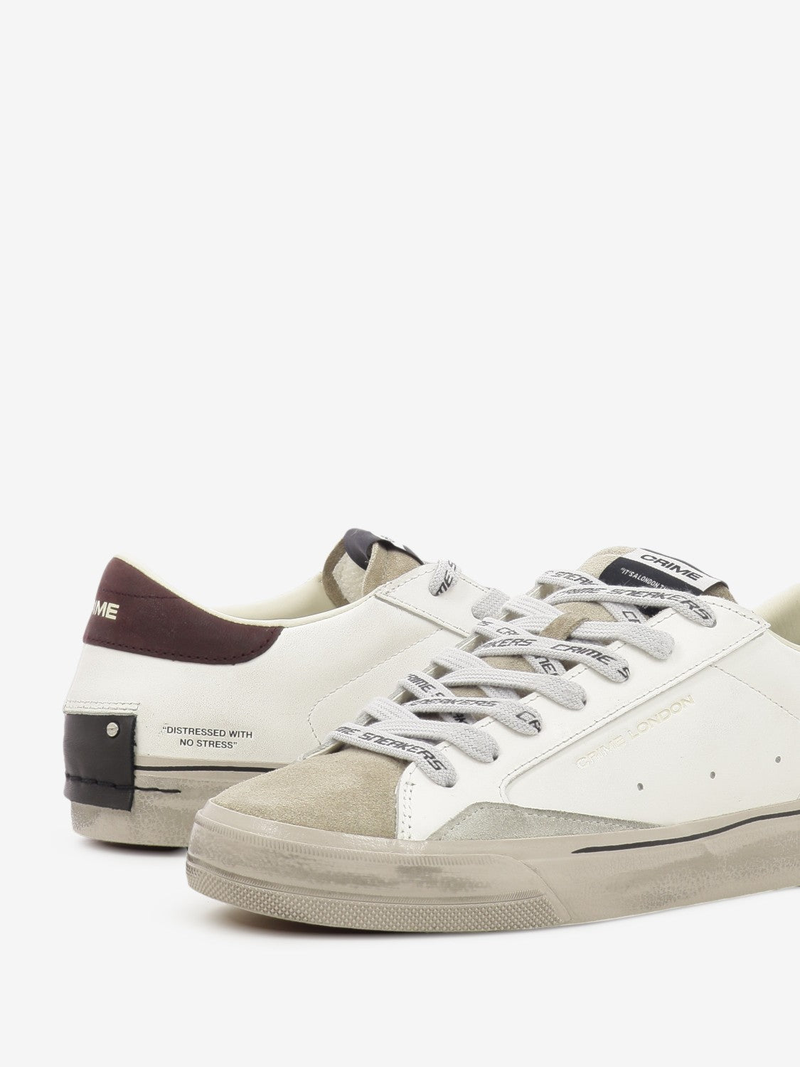 Sneakers Distressed 2.0 white / marrone