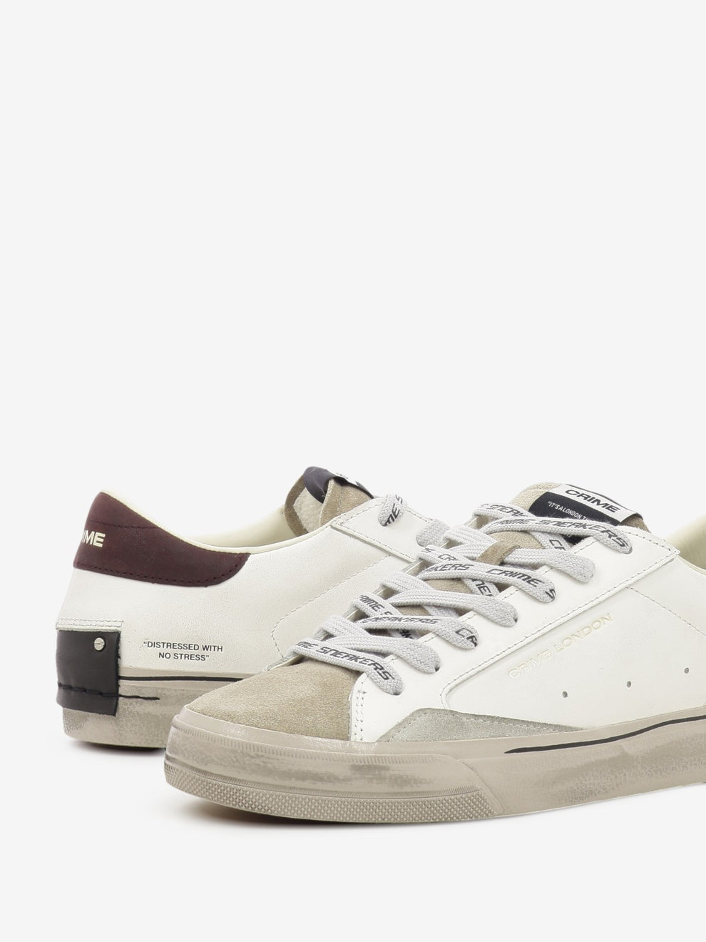 Sneakers Distressed 2.0 white / marrone