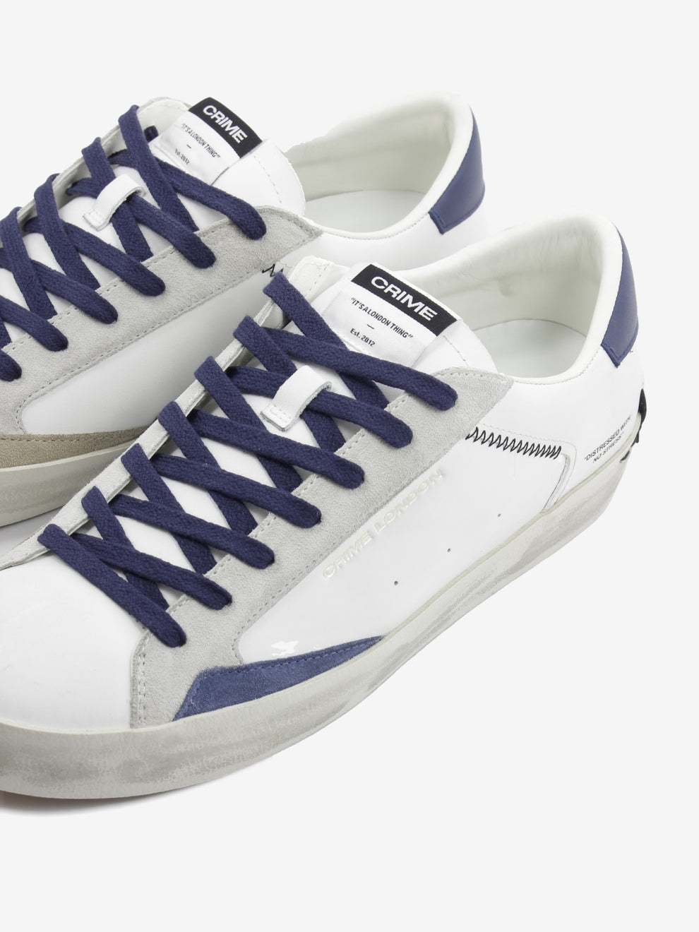 Sneakers Distressed bianco / blu