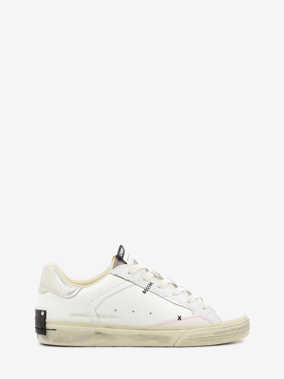 Sneakers Distressed bianco / oro