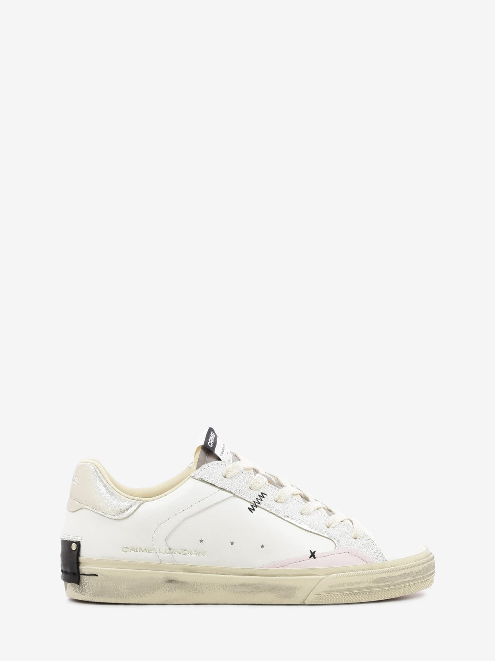 Sneakers Distressed bianco / oro
