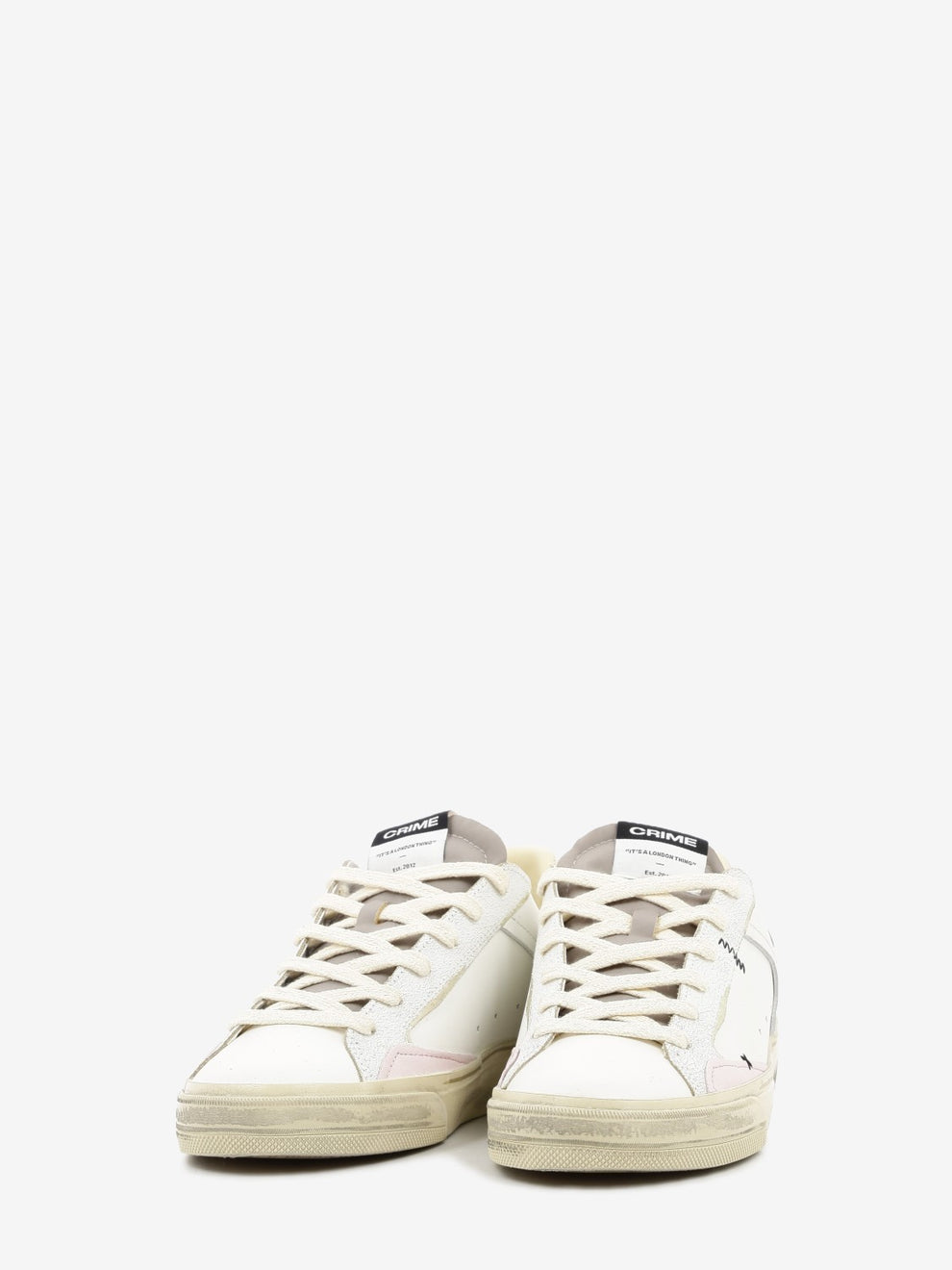 Sneakers Distressed bianco / oro