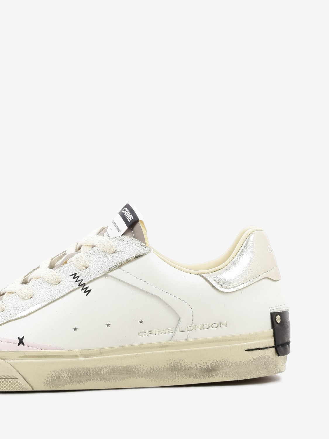 Sneakers Distressed bianco / oro