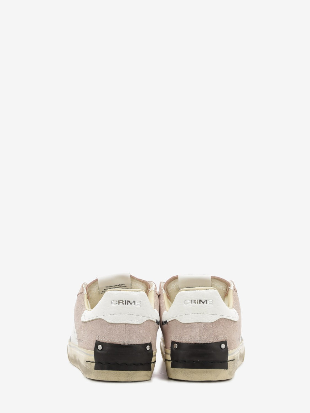 Sneakers Distressed bianco / rosa suede