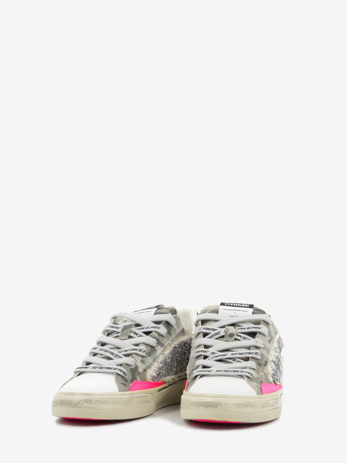 Sneakers Distressed glitter / militare