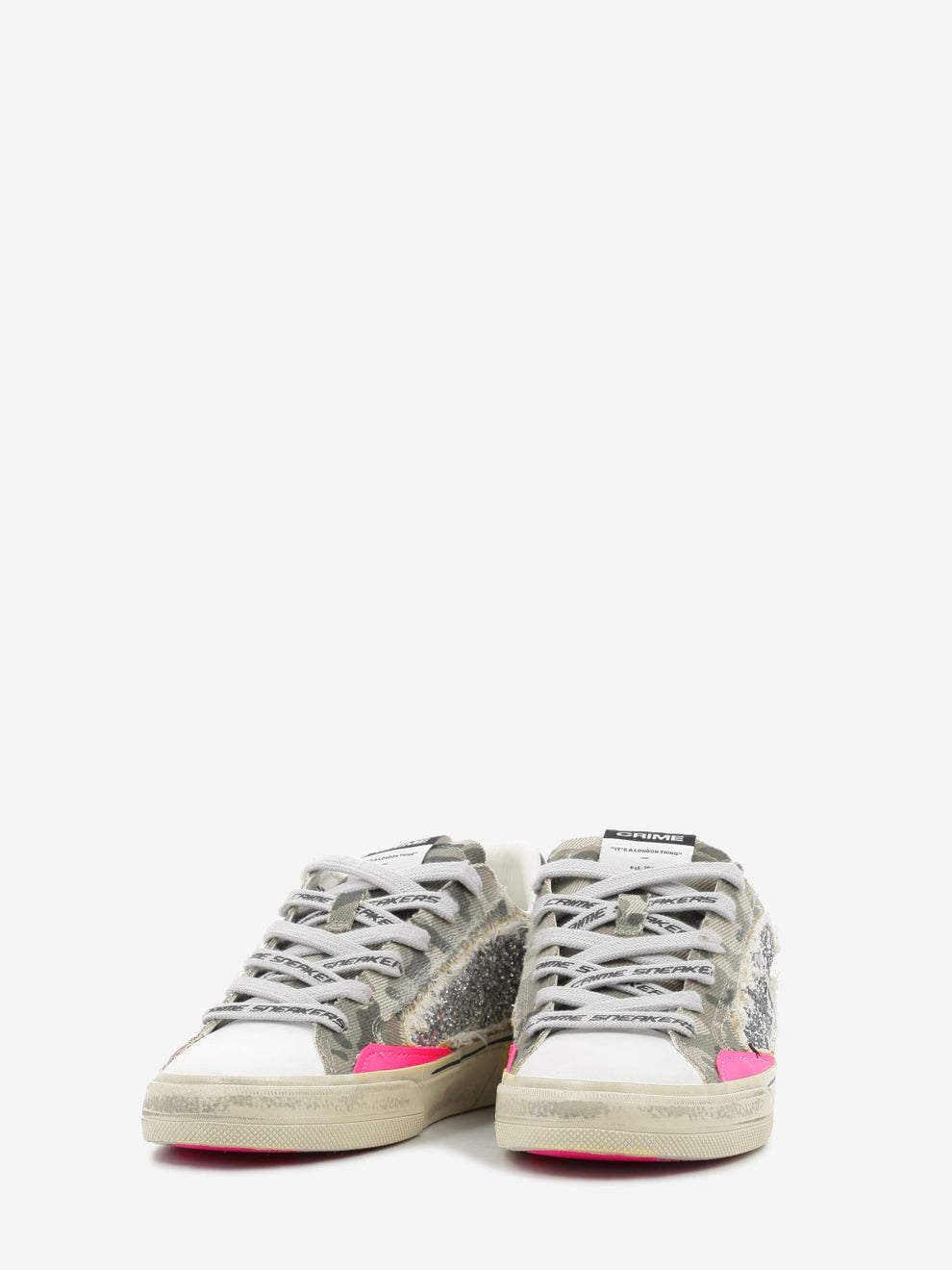 Sneakers Distressed glitter / militare