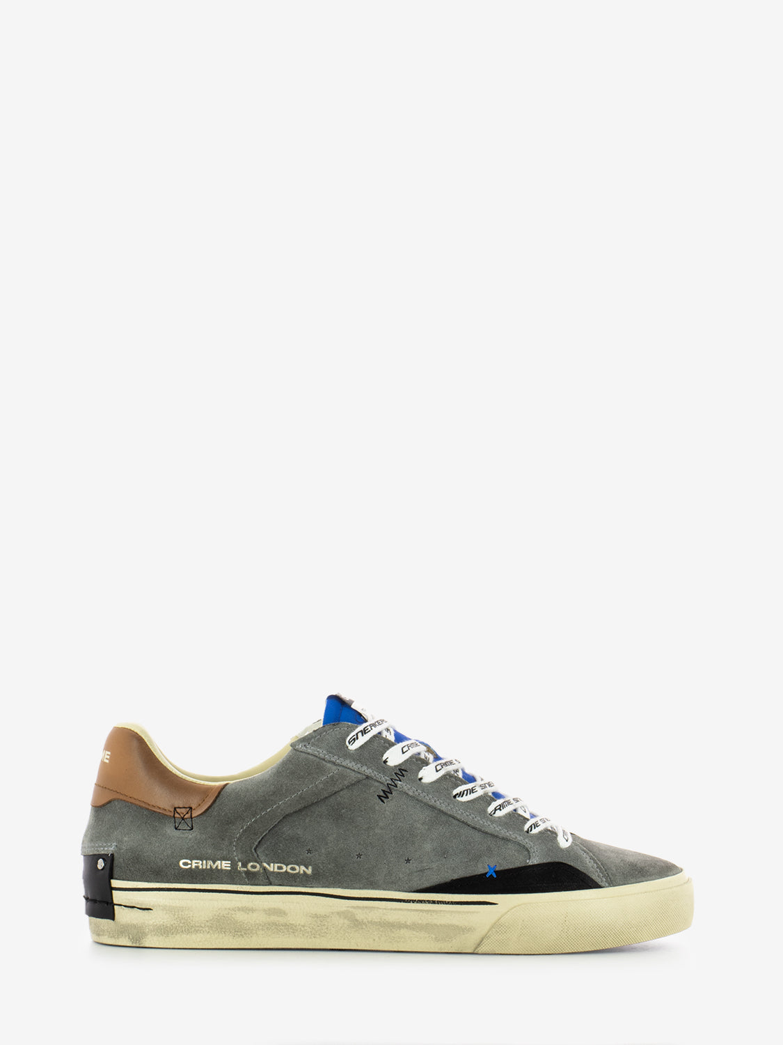 Gray / blue Distressed sneakers