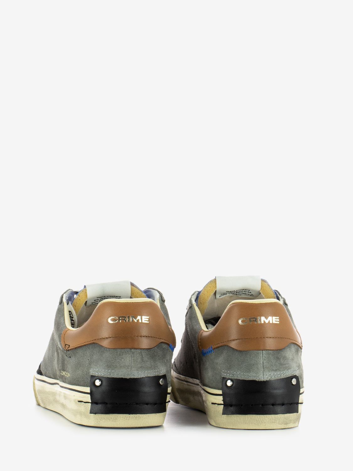 Gray / blue Distressed sneakers