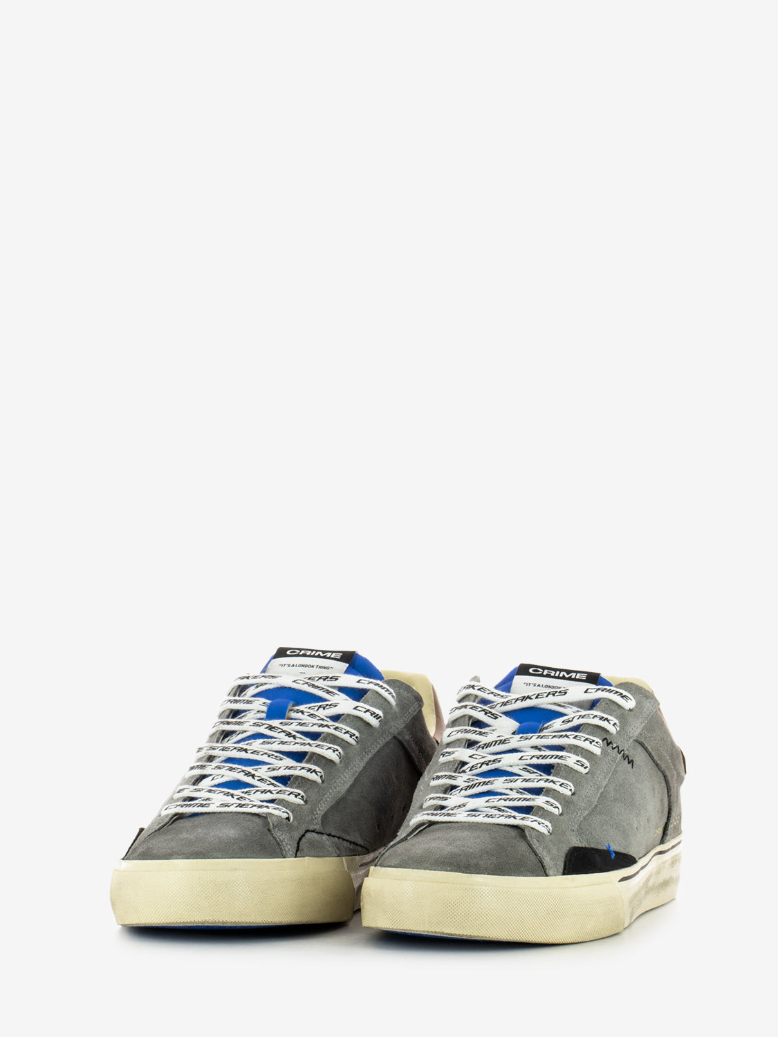 Gray / blue Distressed sneakers