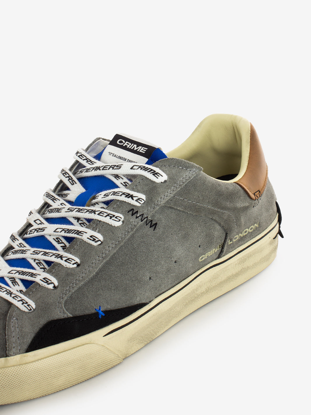 Gray / blue Distressed sneakers