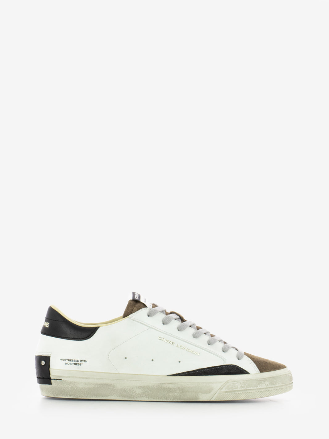 Sneakers Distressed in pelle bianca