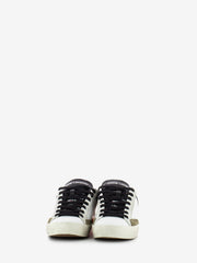 CRIME - Sneakers Distressed in pelle white