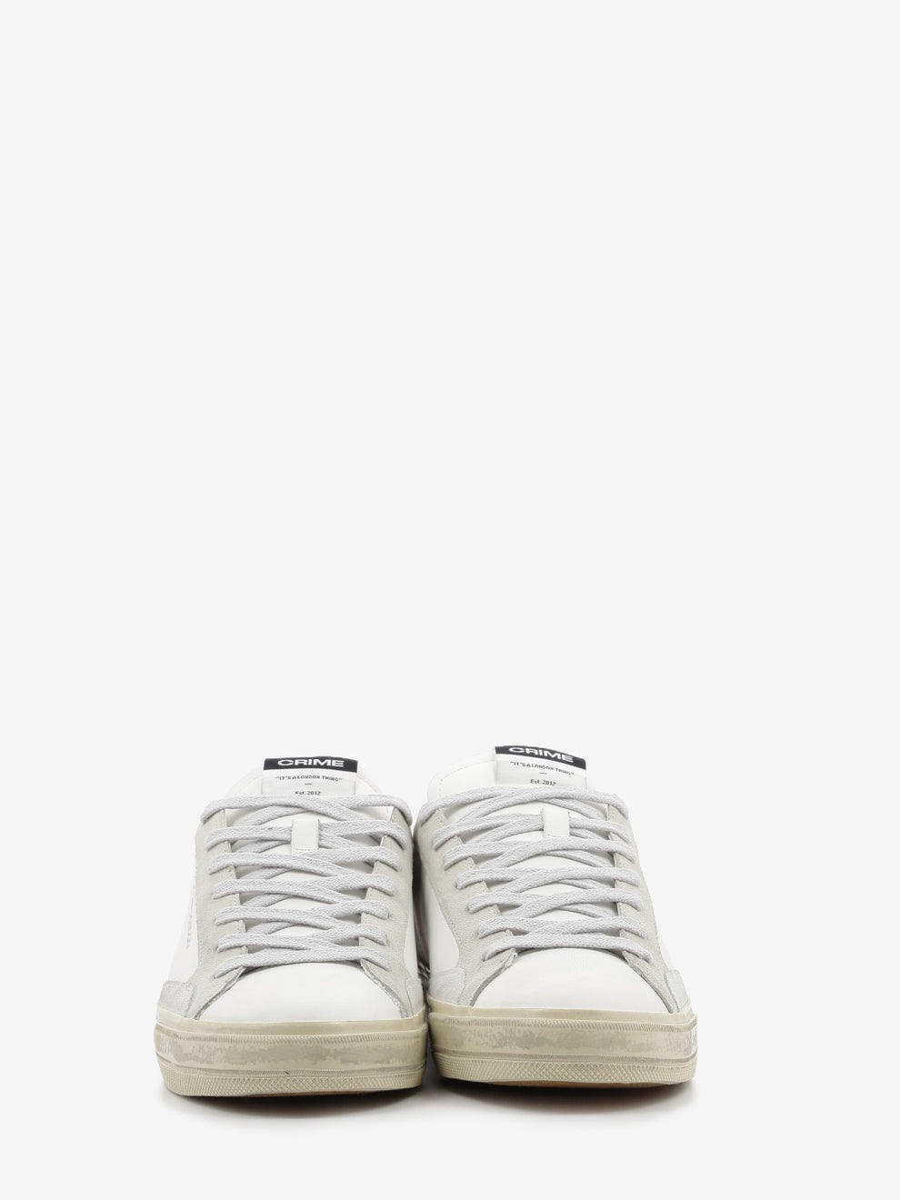 Sneakers Distressed LO bianche / blu