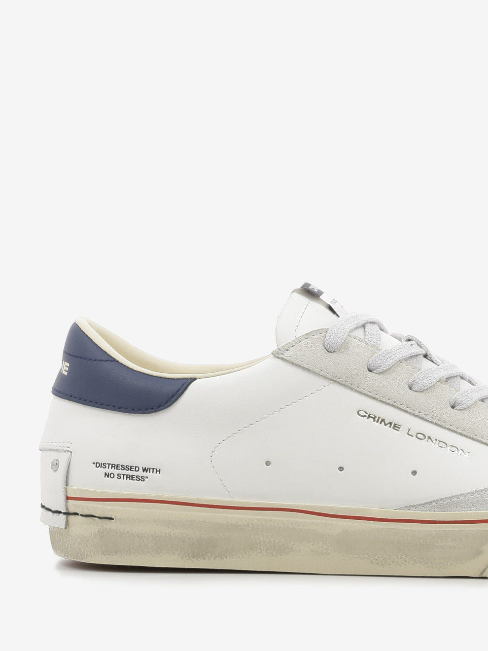 Sneakers Distressed LO bianche / blu