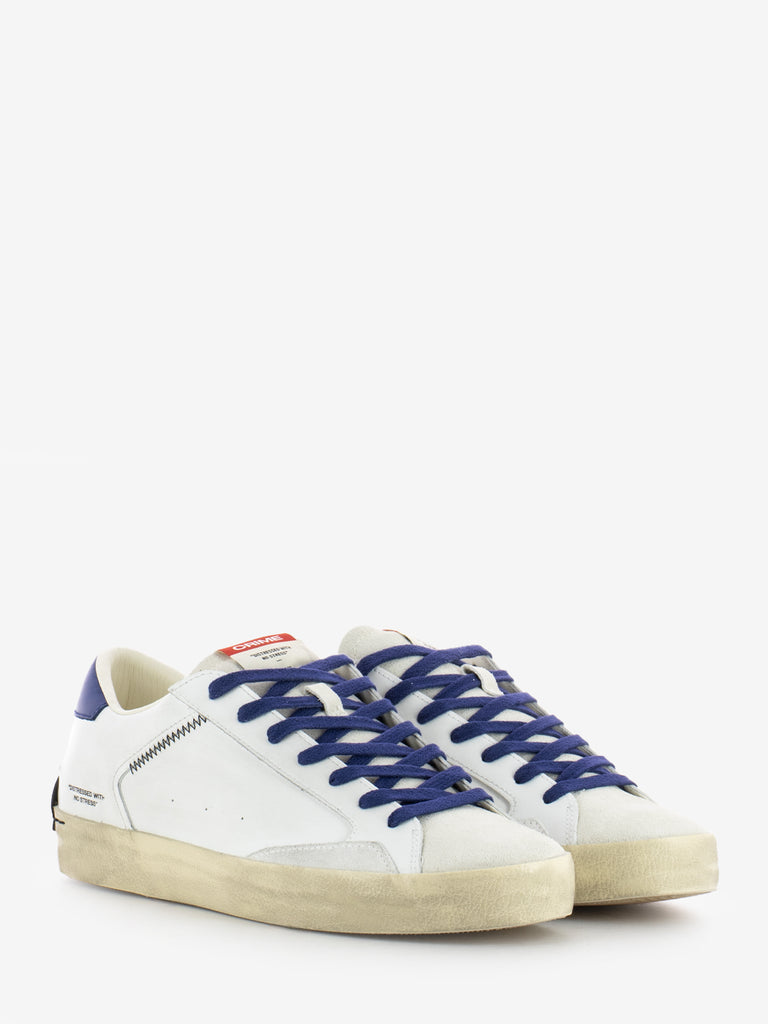 CRIME - Sneakers Distressed white / blu