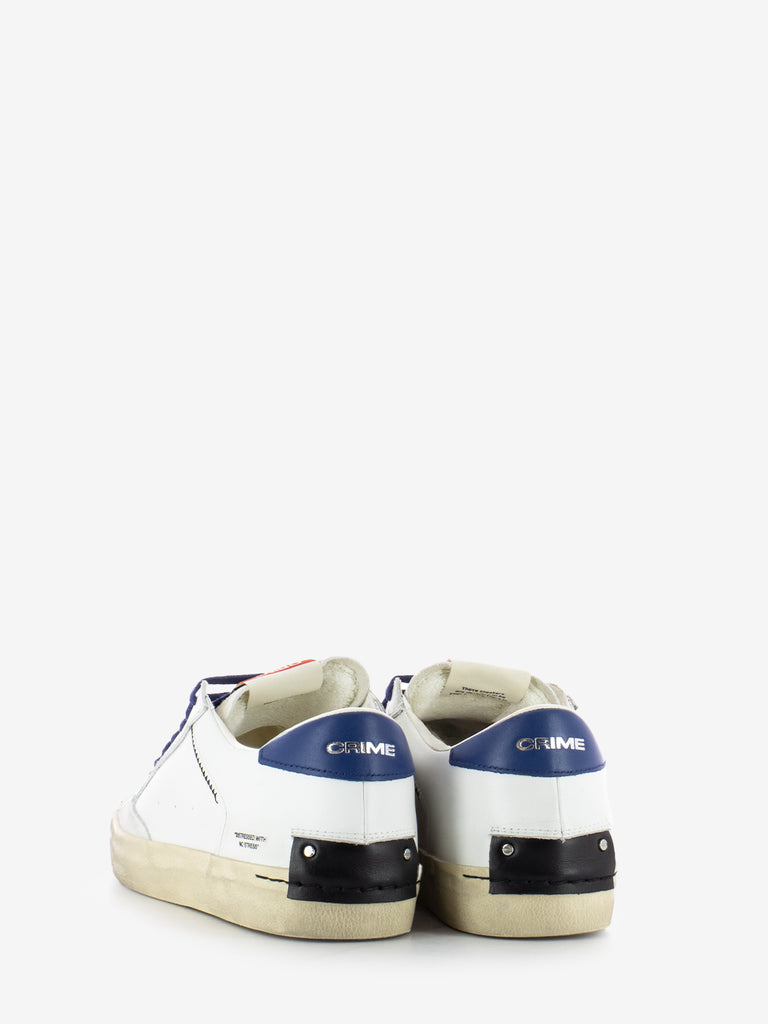 CRIME - Sneakers Distressed white / blu