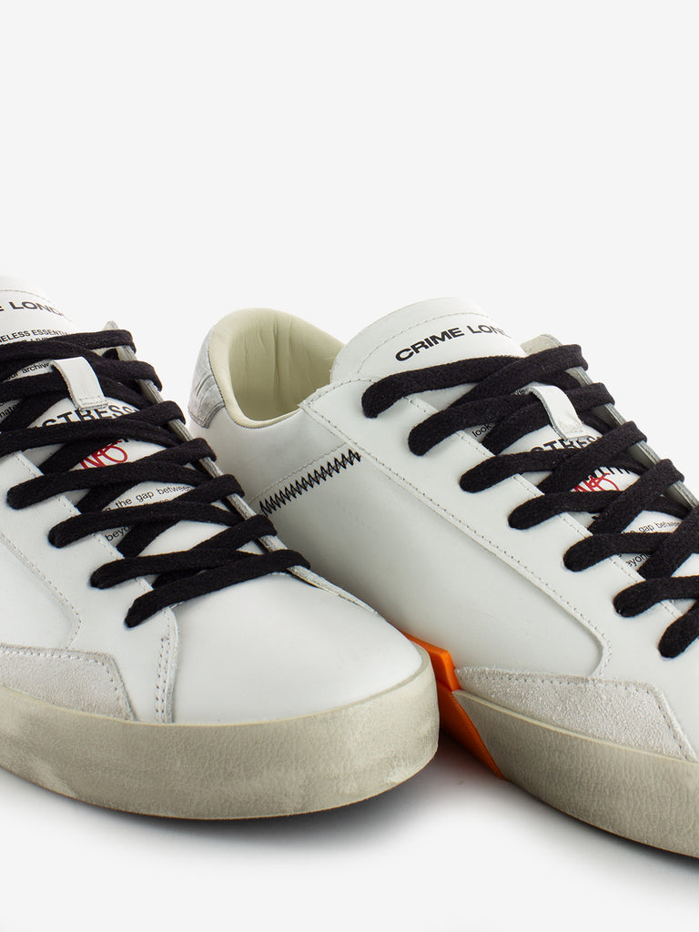 CRIME - Sneakers Distressed white / orange