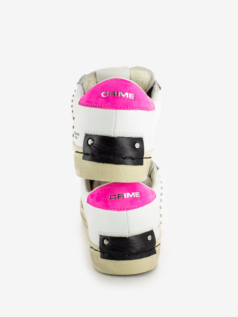 CRIME - Sneaker Distressed white / pink