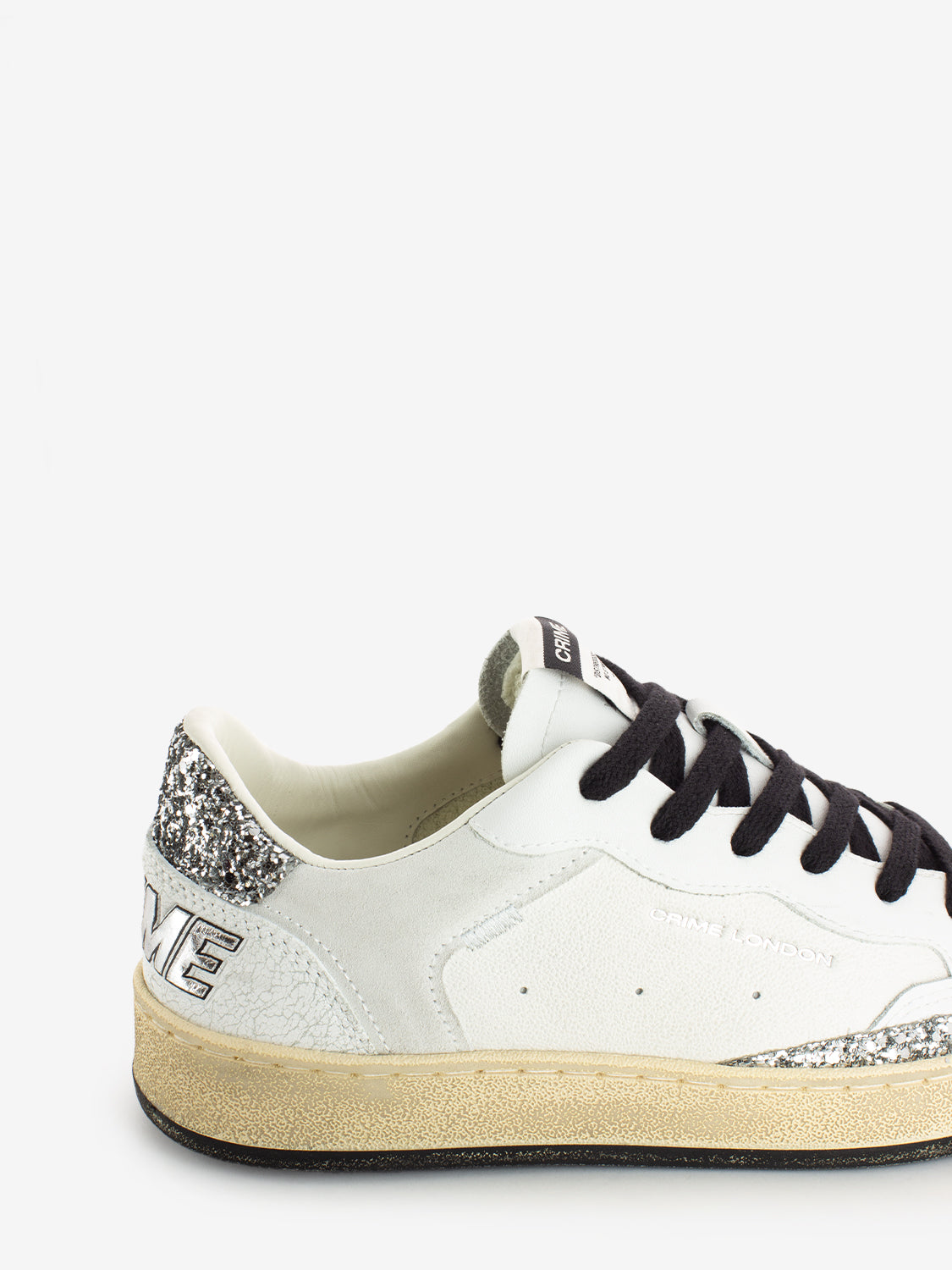 Sneakers Chelsea bianche con glitter