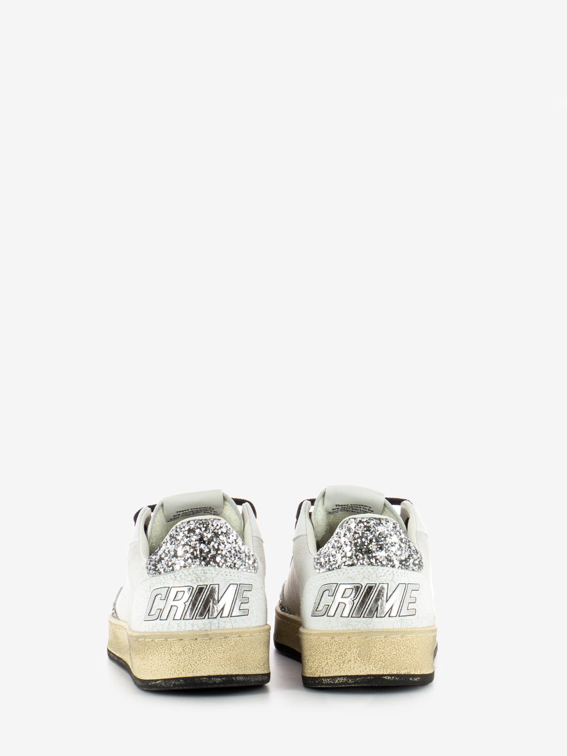 Sneakers Chelsea bianche con glitter