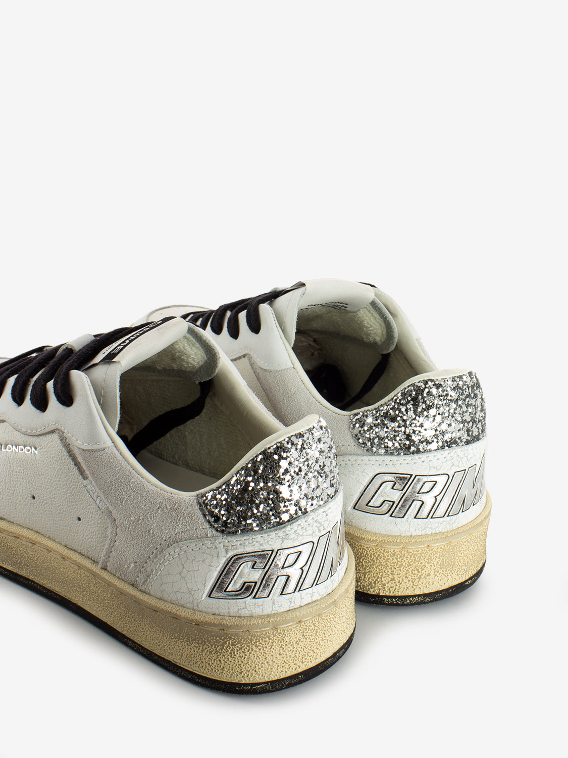 Sneakers Chelsea bianche con glitter