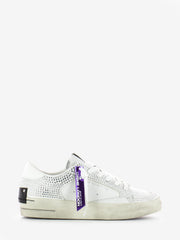 CRIME - Sneakers Deluxe con strass bianche