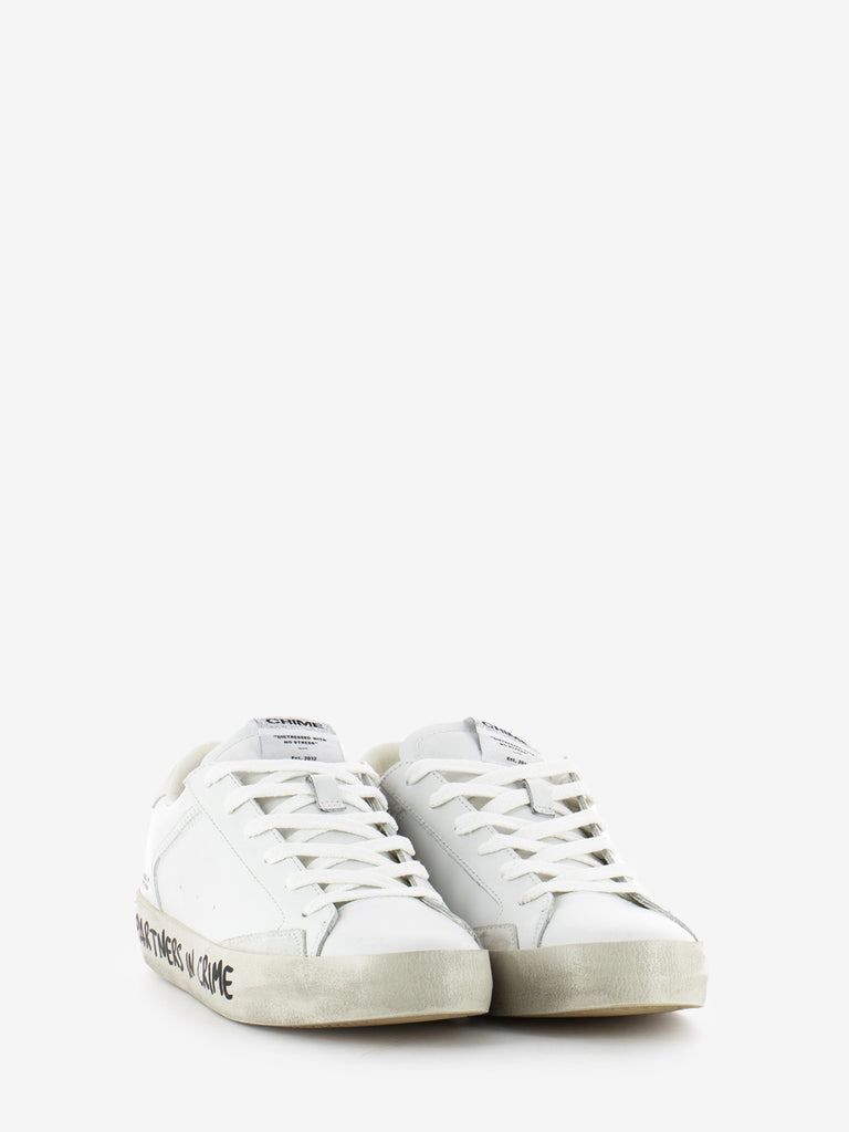 CRIME - Sneakers Distressed bianco