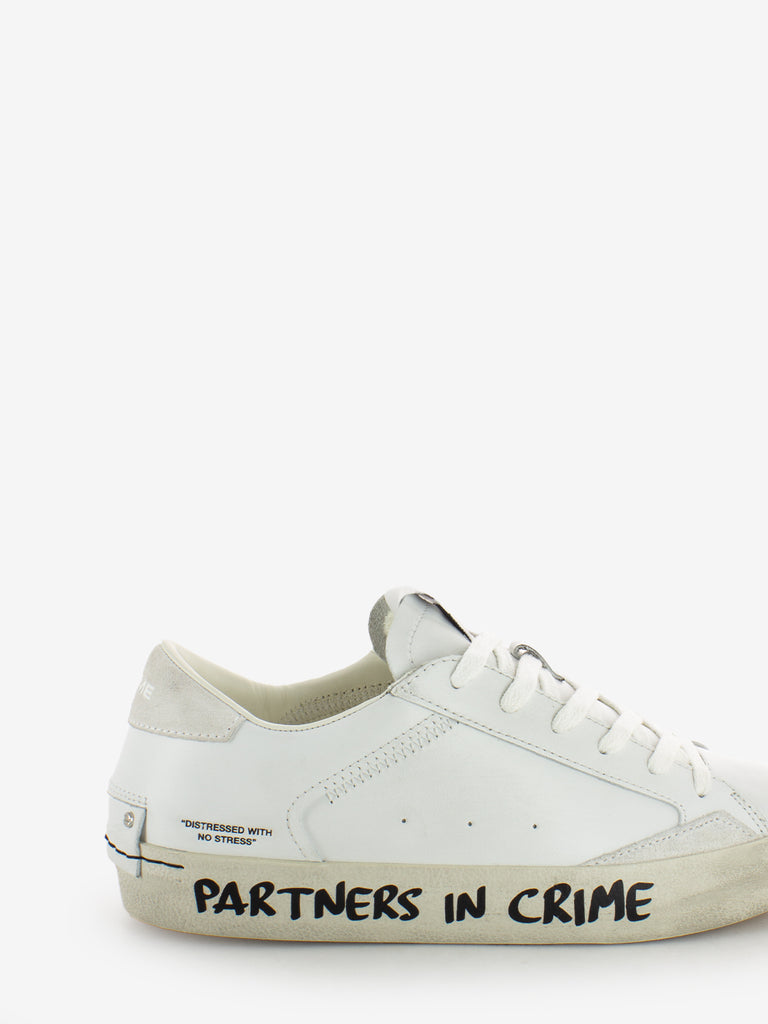 CRIME - Sneakers Distressed bianco