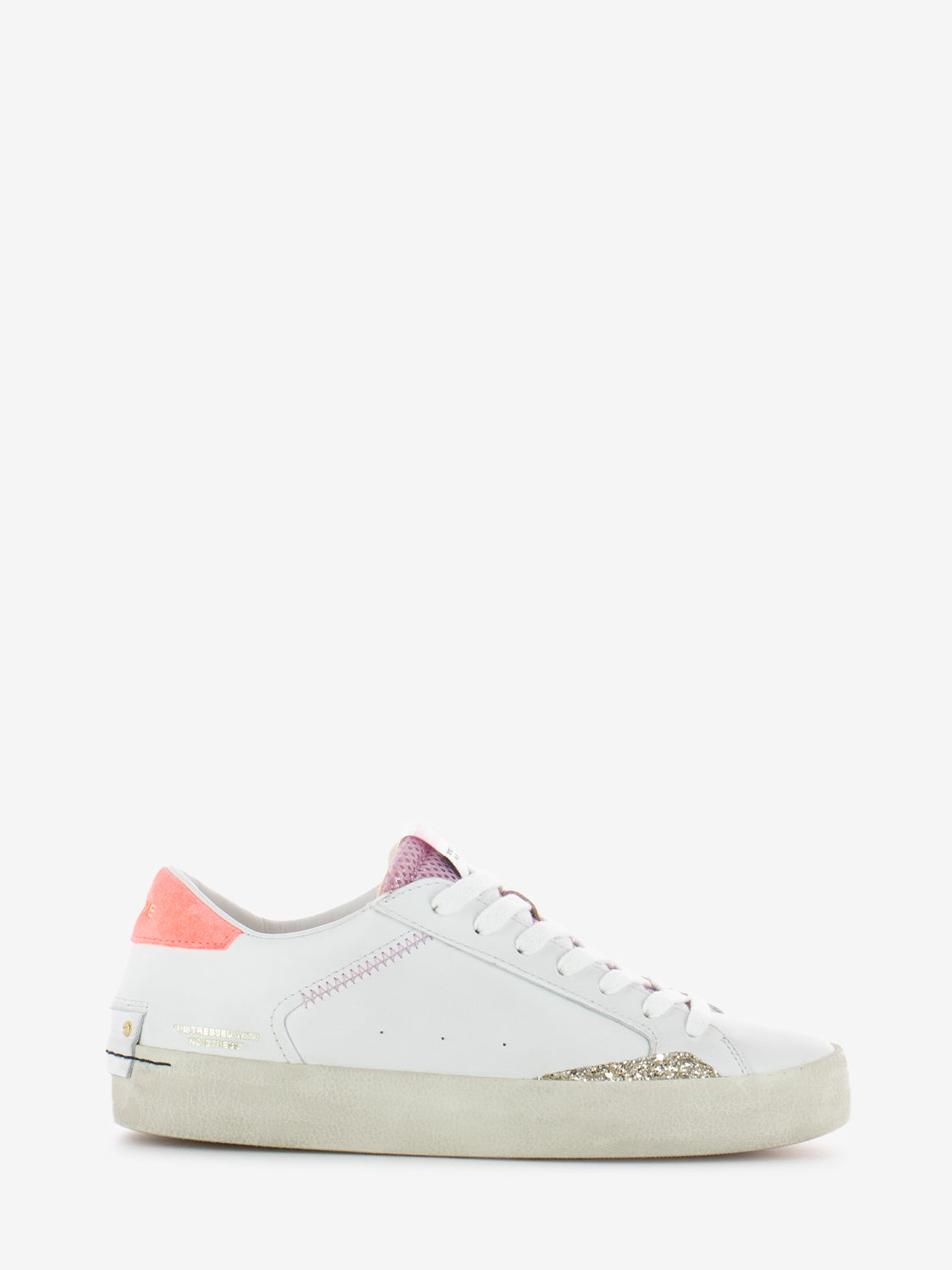 Sneakers Distressed bianco / rosa
