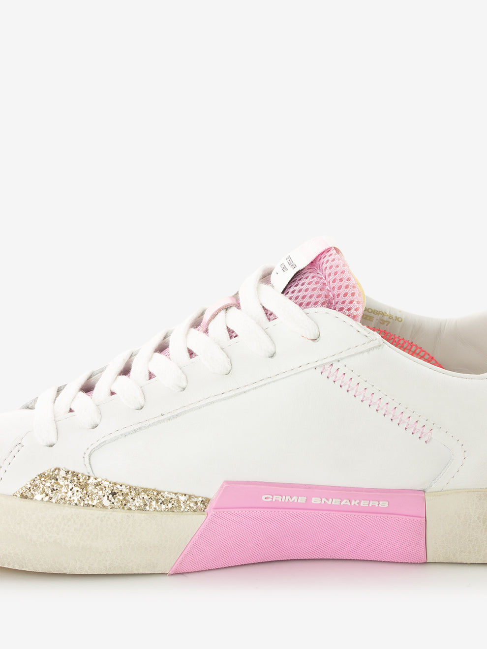 Sneakers Distressed bianco / rosa
