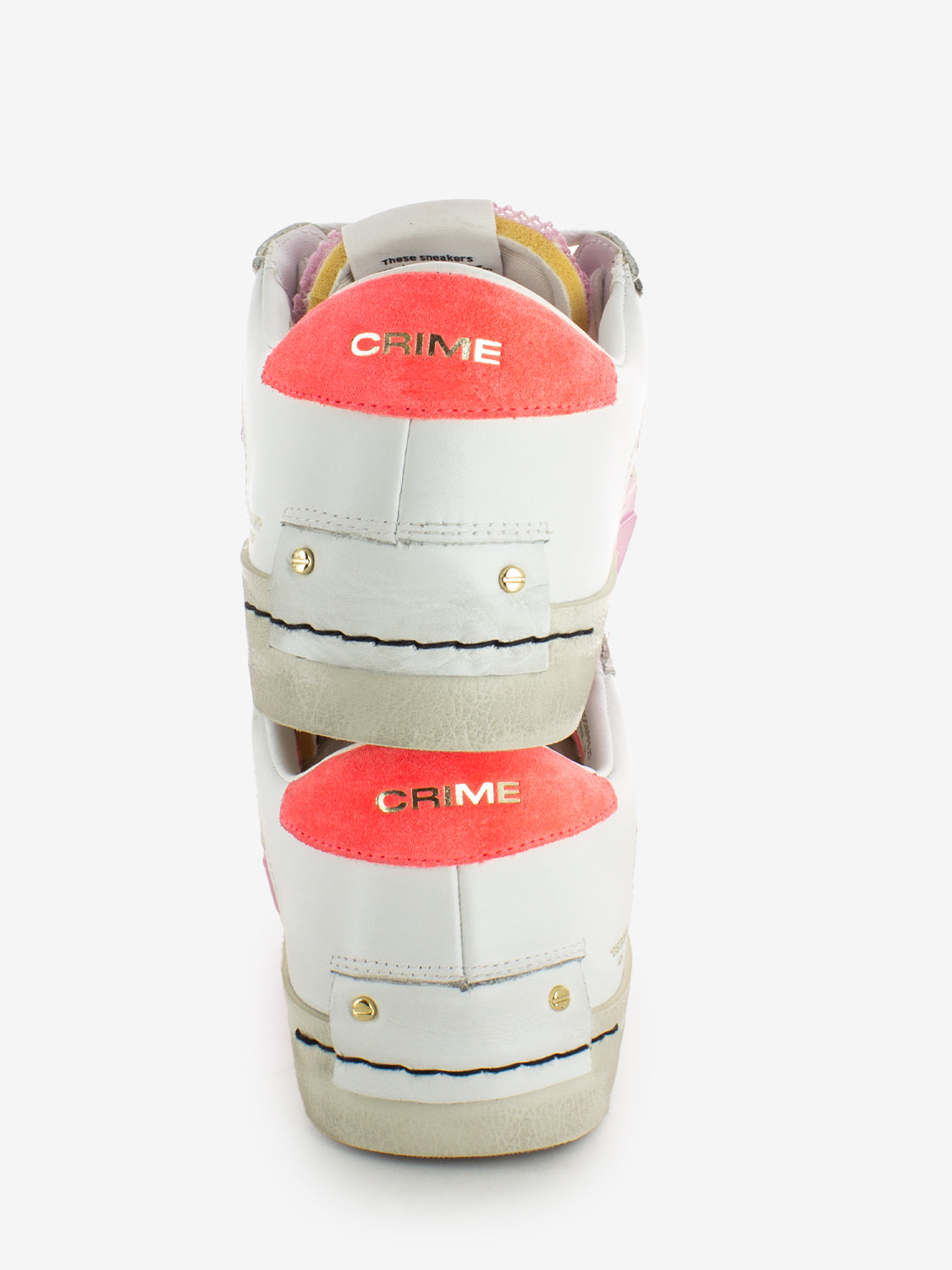 Sneakers Distressed bianco / rosa
