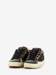 CRIME - Sneakers Distressed black / animalier