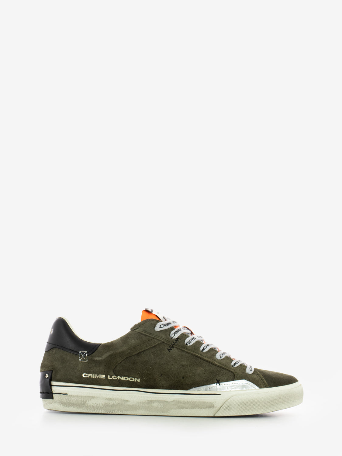 Distressed deconstructed military sneakers
