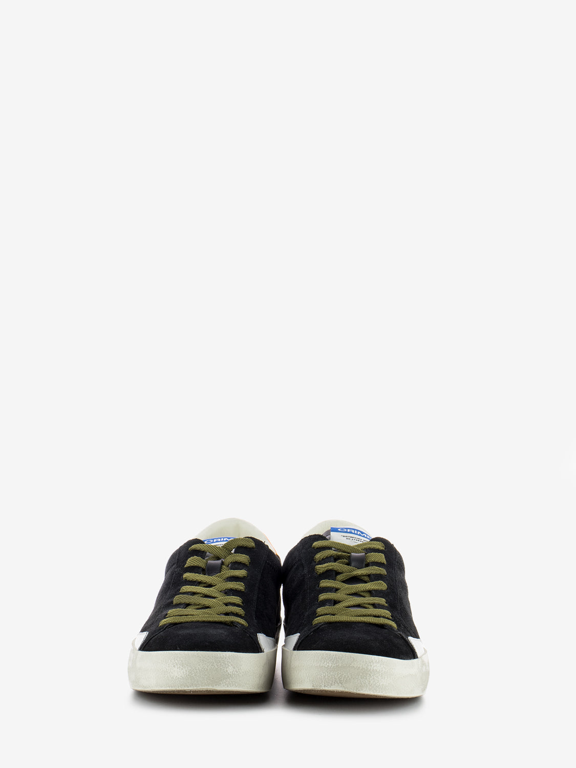 Sneakers distressed in camoscio nero