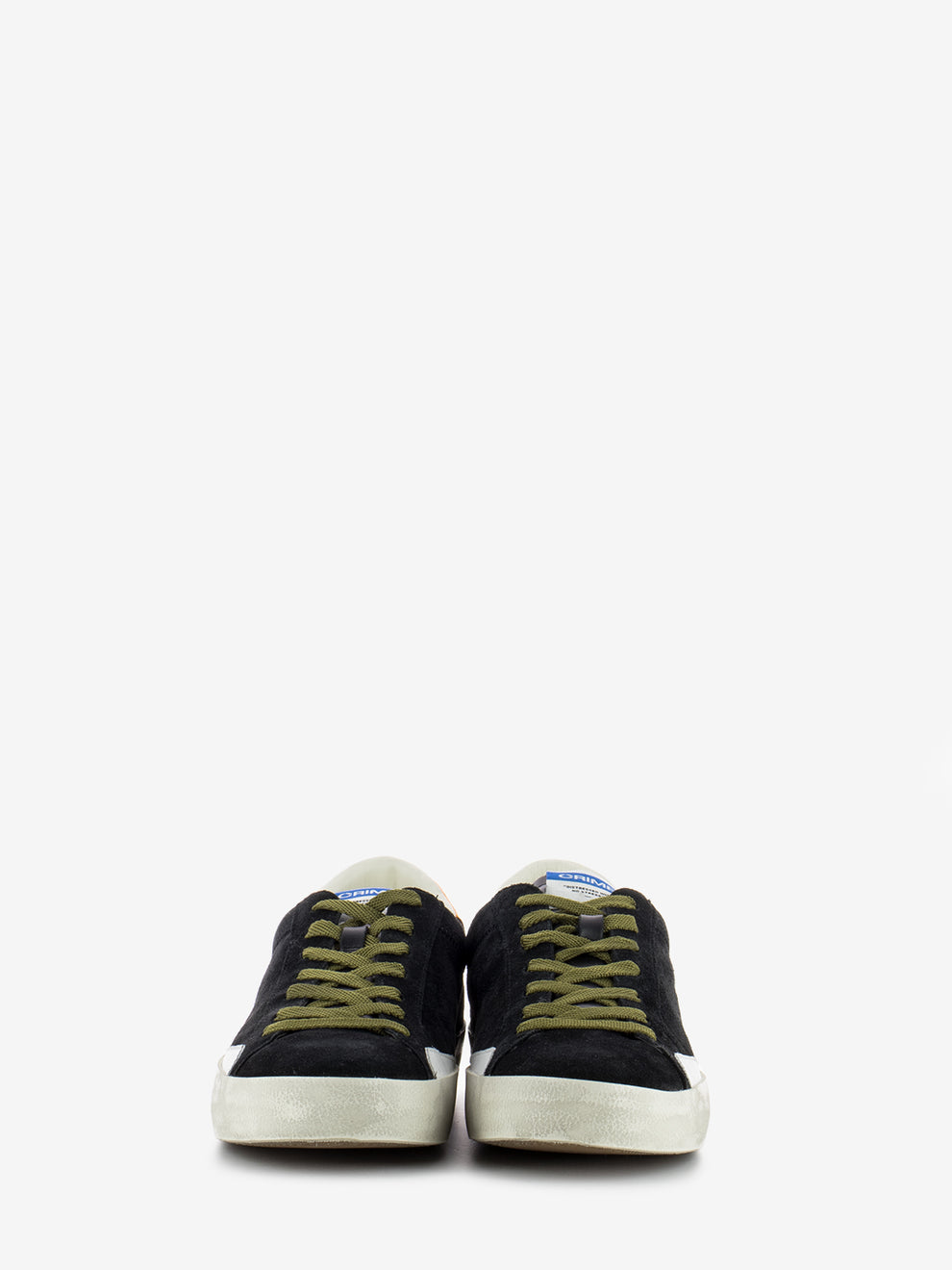 Sneakers distressed in camoscio nero