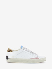 CRIME - Sneakers distressed white / animalier