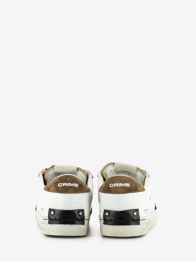 CRIME - Sneakers distressed white / brown