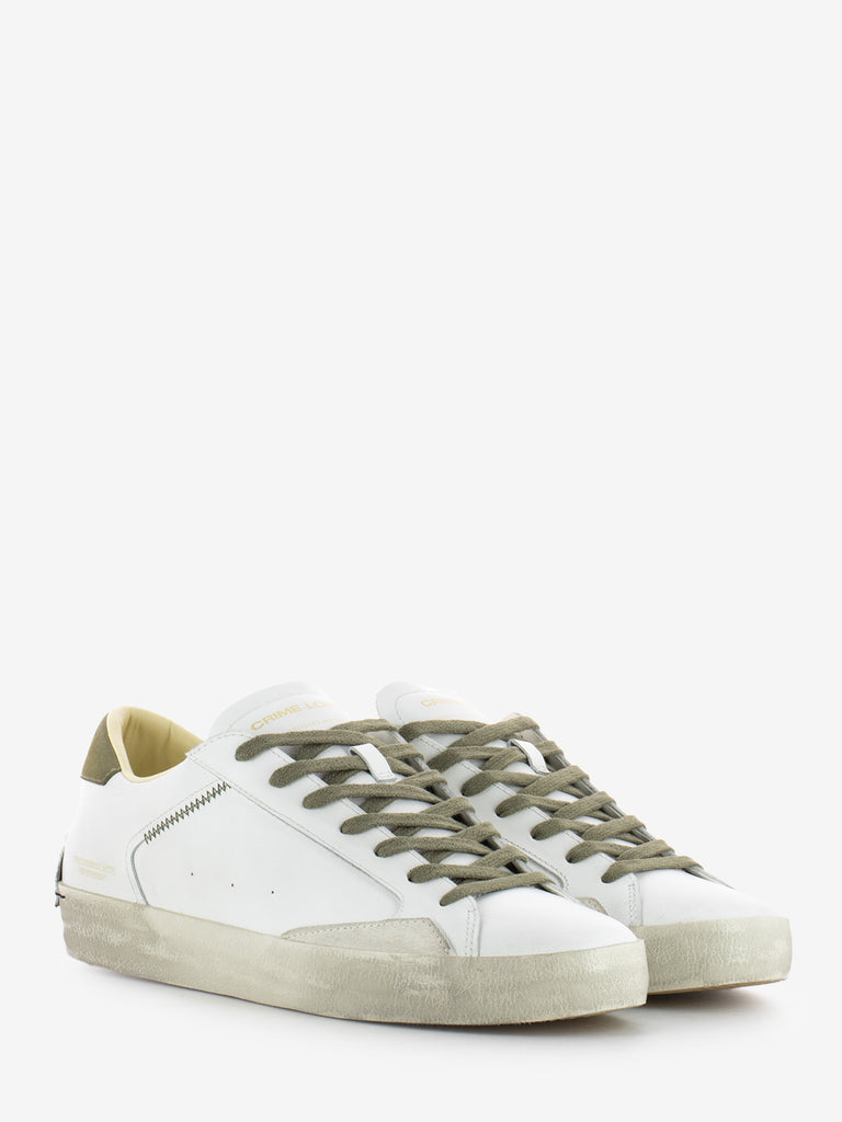 CRIME - Sneakers Distressed white / olive