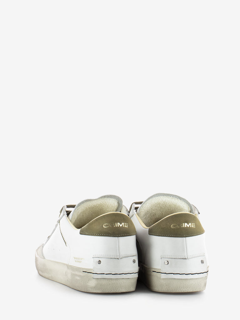 CRIME - Sneakers Distressed white / olive