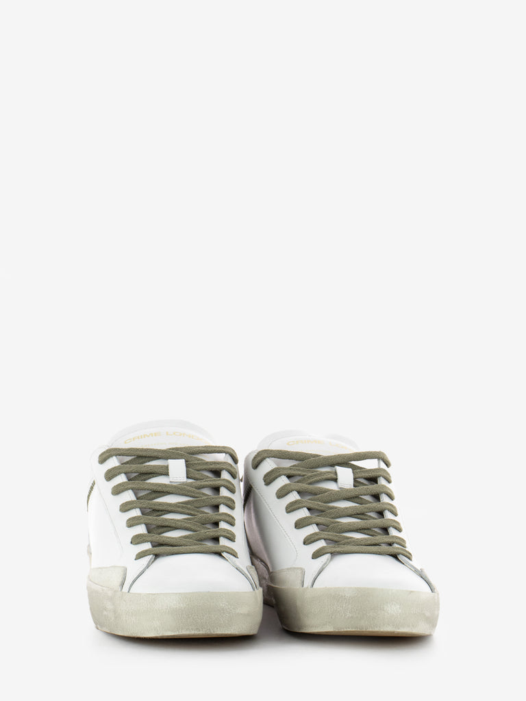 CRIME - Sneakers Distressed white / olive